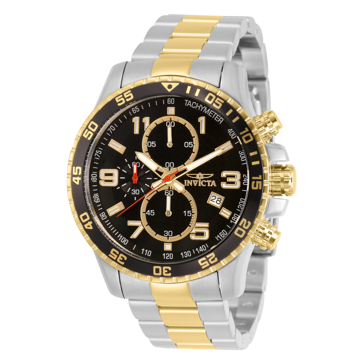 Invicta 14876 Men's 45mm Specialty Chronograph Silver & Gold Two Tone SS Watch official product image