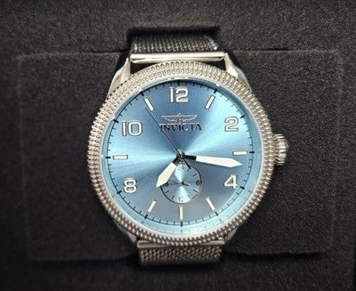 Invicta Vintage 48914 men's 44mm watch with blue, stainless steel