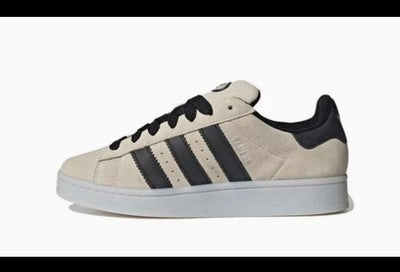 Adidas Campus 00s HQ8711 Aluminium Black men's US 11.5 suede sneaker with gum rubber sole and oversized heritage silhouette