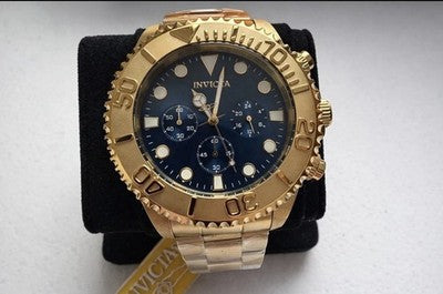 Invicta Grand Diver 36974 men's 47mm watch with gold, dive bezel