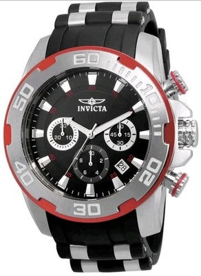 Invicta Pro Diver 22307 men's watch with black and silver, dive bezel