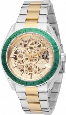 Invicta Objet D Art 69454 Men's 43mm Auto Skeleton Gold Two-Tone Watch New