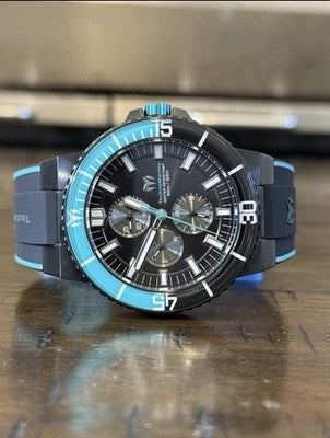 TechnoMarine TM-525031 men's 43mm watch with black and green