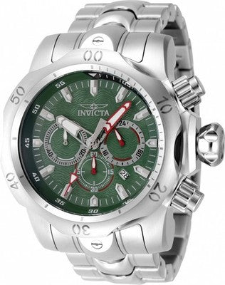 Invicta Venom 47909 Men's 53.7mm Quartz Chronograph SS Watch Brand New