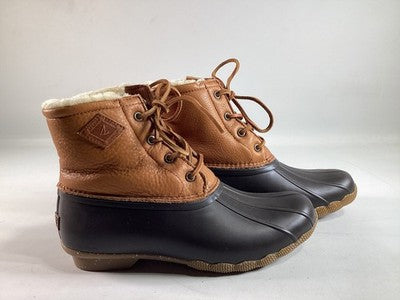 Sperry Saltwater Winter Lux Tan Women's Size 7 Waterproof Duck Boot New