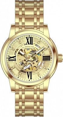 Invicta Objet D Art 69129 Men's 41mm Auto Skeleton Gold Tone Watch (view 2)