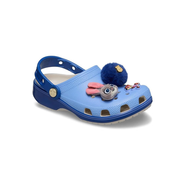 Crocs Disney Zootopia 2 kids classic clog in blue with Judy Hopps and Nick Wilde charms