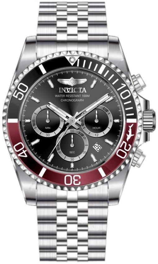 Invicta 49838 Pro Diver Titan 43mm Steel Black Dial Men's Watch NEW