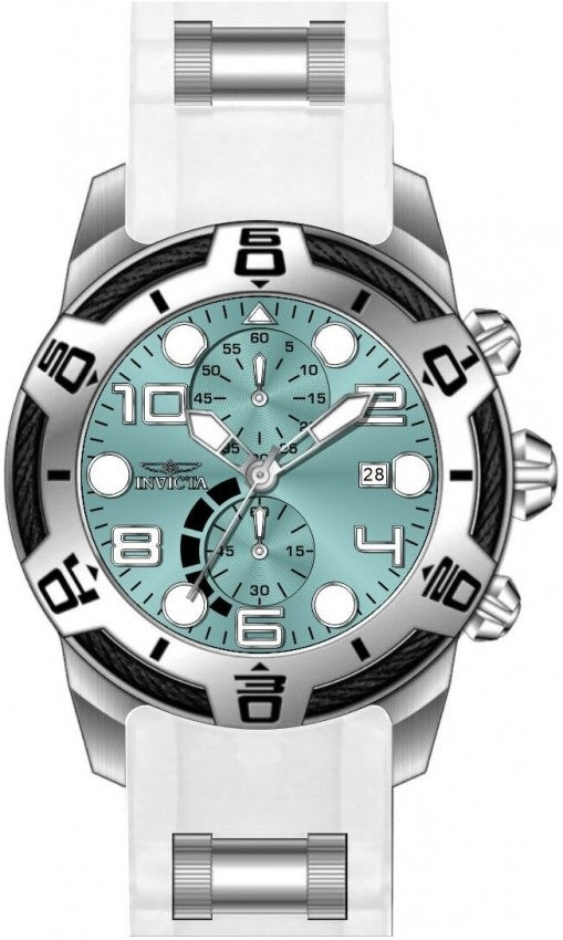 Invicta 50584 Bolt Nexus X 50mm White Strap Blue Dial Men's Watch NEW