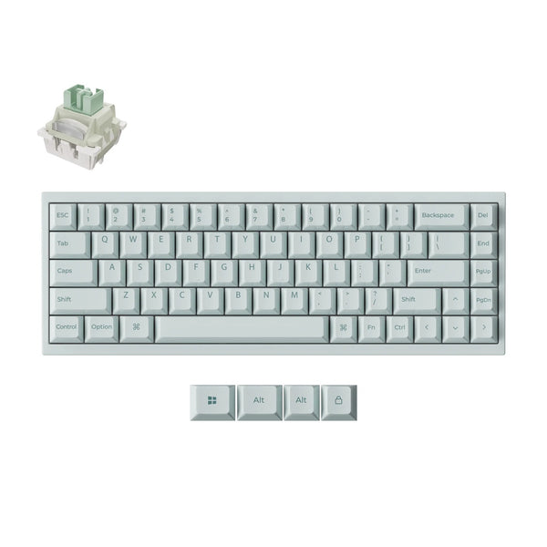 Keychron Q16 HE 8K magnetic switch keyboard in light green with ceramic keycaps