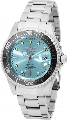 Invicta Men's 37.5mm Quartz Watch - Steel, Light Blue - 50145 - official image