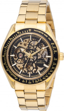 Invicta Objet D Art Men's 43mm Gold Automatic Skeleton Watch 49502 - official image
