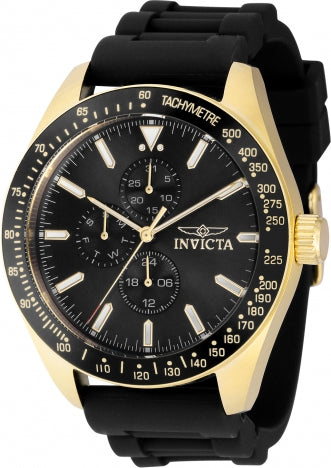 Invicta Men's 38404 Aviator Quartz Multifunction Black Dial Watch - official image