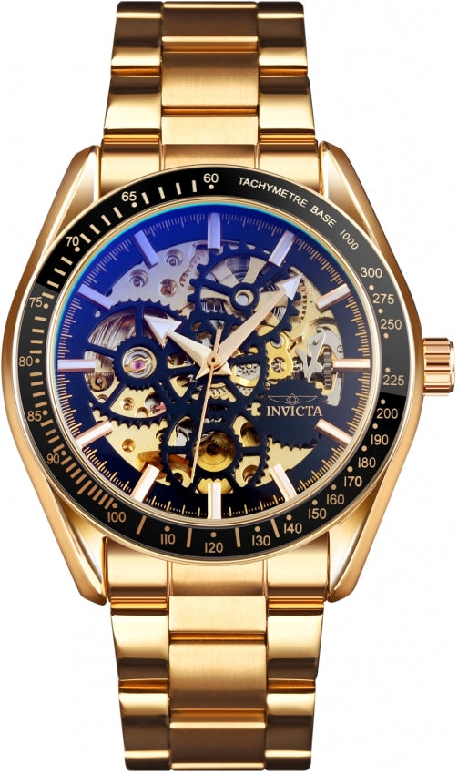 Invicta Objet D Art Men's 43mm Gold Automatic Skeleton Watch 49502 - official image