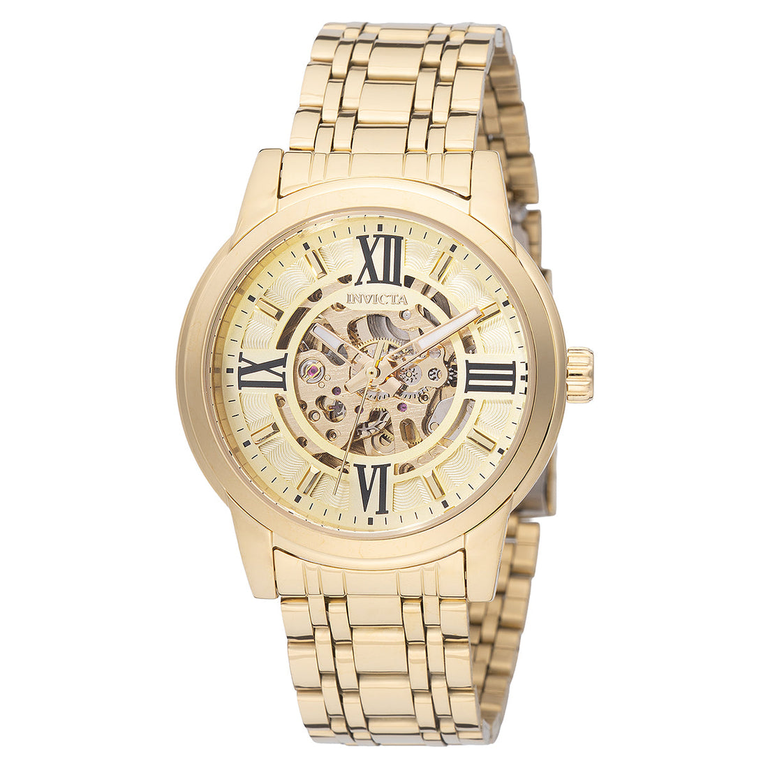 Invicta Objet D Art 69129 Men's 41mm Auto Skeleton Gold Tone Watch