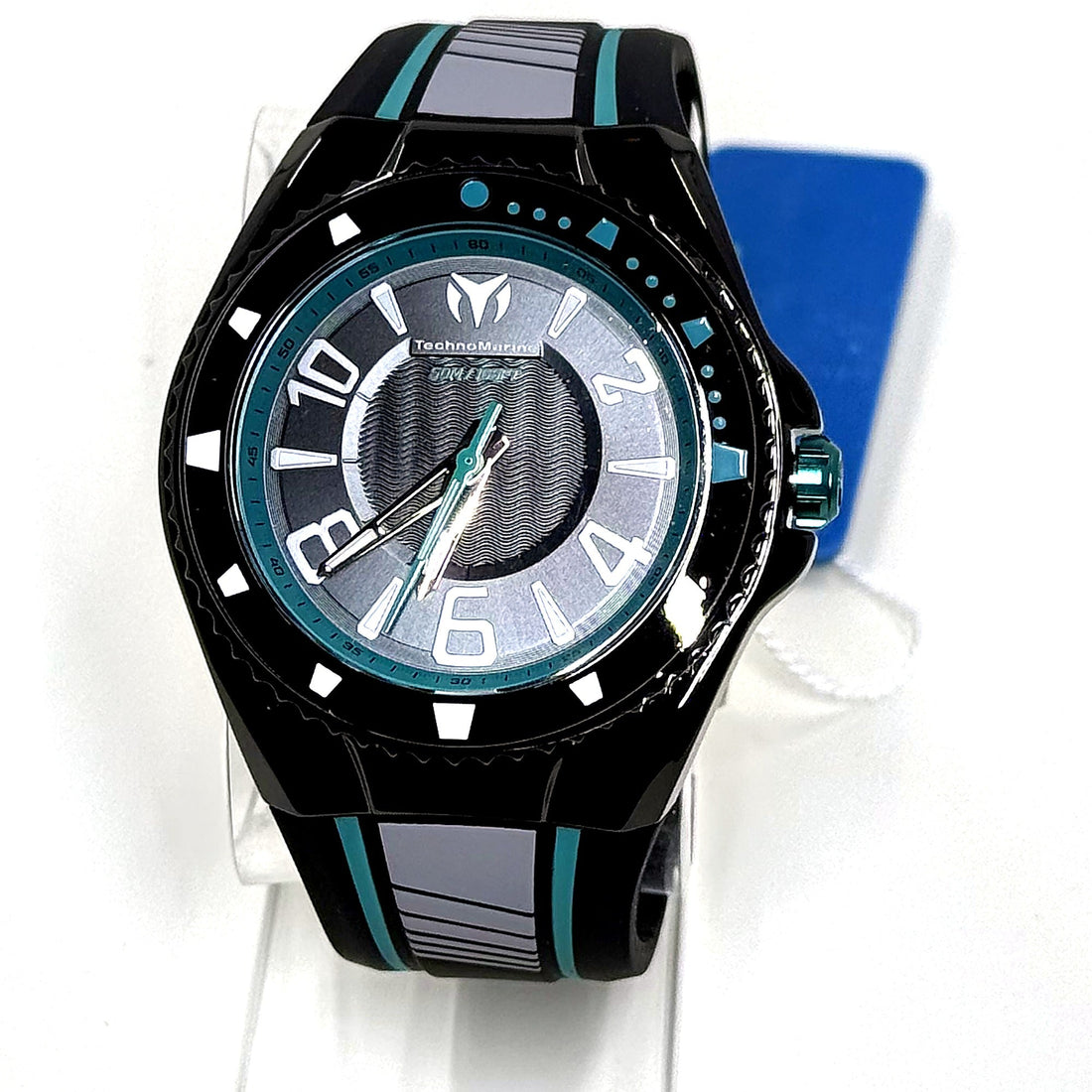 TechnoMarine TM-525007 Racing Legends watch, 44mm quartz, gray and black dial