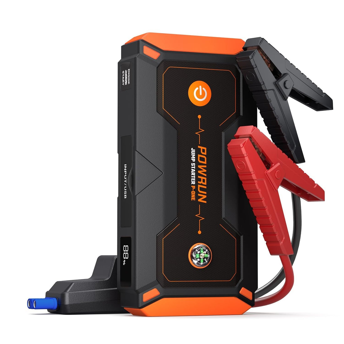 Powrun P-ONE 2000A Portable Car Jump Starter Battery Pack, 12V