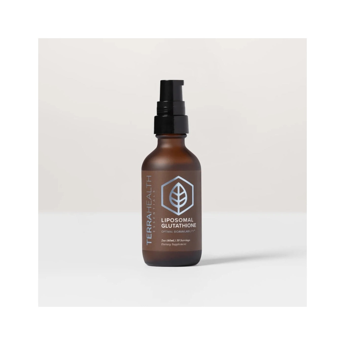 Terra Health Essentials Liposomal Glutathione amber pump bottle, 2oz