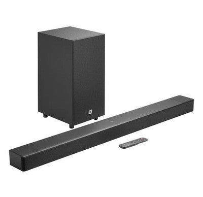 JBL Cinema SB595 3.1.2-channel Dolby Atmos soundbar with wireless subwoofer, HDMI eARC, and up-firing height speakers