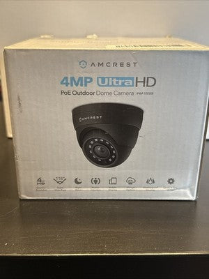 Amcrest IP4M-1055EB 4MP UltraHD PoE outdoor eyeball dome security camera with IP67 weatherproofing and IR night vision