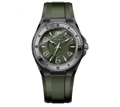 TechnoMarine Lusso Mare TM-225025 men's 44mm watch with black and green
