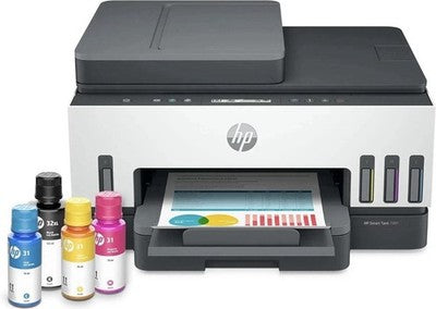 HP Smart Tank 7302 wireless all-in-one supertank inkjet printer with refillable ink, mobile printing, scan, and copy