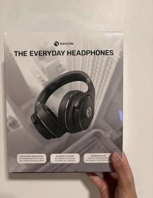 Raycon The Everyday wireless Bluetooth over-ear headphones with multi-day battery, three EQ modes, and USB-C charging