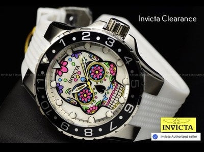Invicta Aviator men's 50mm watch with white