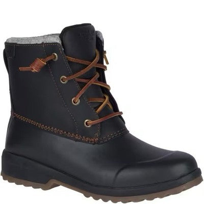 Sperry Maritime Repel Thinsulate women's US 6.5 black snow boot with waterproof upper and Thinsulate insulation