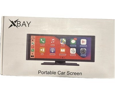10-inch portable car screen with wireless CarPlay, Android Auto, and bundled backup camera display