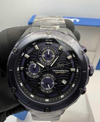 TechnoMarine TM-325022 men's 44mm watch with black