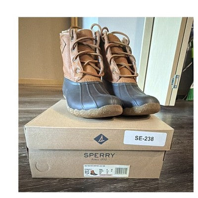 Sperry Saltwater Winter Lux Tan Women's Size 7 Waterproof Duck Boot New
