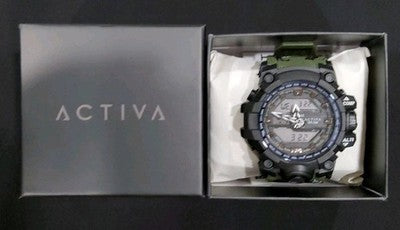 Activa x Invicta Neo Men's 55mm Analog-Digital Sport Watch Green ACW428-001 New
