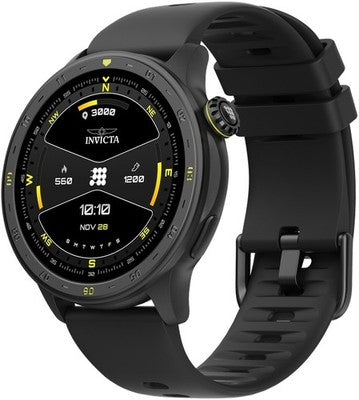 Invicta I-Tech 2 Smartwatch 45.6mm GPS Heart Rate Black ITECH-001 New