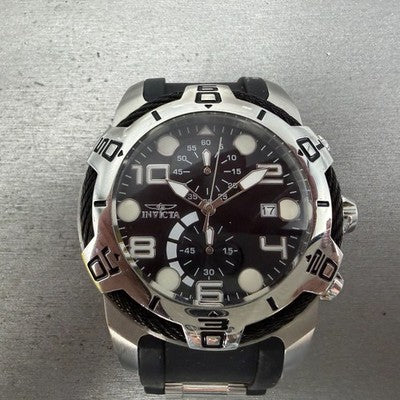 Invicta Bolt 24215 Men's 50mm Quartz Chronograph SS Watch Brand New