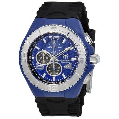 TechnoMarine Cruise JellyFish Men's 46mm Blue Weave Dial Chrono Watch TM-115114