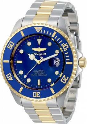 Invicta Pro Diver 34042 Men's 47mm Automatic Blue Dial Two-Tone Watch New