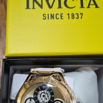 Invicta S1 Rally 79012 Men's 44mm Quartz Gold-Tone Date Watch Brand New