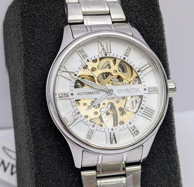 Invicta Objet d'Art 69117 Men's 40mm Automatic Skeleton Silver Dial Watch New