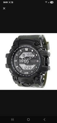 Activa x Invicta Neo Men's 55mm Analog-Digital Sport Watch Green ACW428-001 New