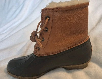 Sperry Saltwater Winter Lux Tan Women's Size 7 Waterproof Duck Boot New