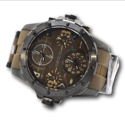 Invicta Coalition Forces Sniper Mens 50mm 4-Time Zone Brown Military Watch 39357