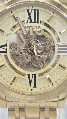 Invicta Objet D Art 69129 Men's 41mm Auto Skeleton Gold Tone Watch New