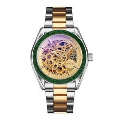 Invicta Objet D Art 69454 Men's 43mm Auto Skeleton Gold Two-Tone Watch New