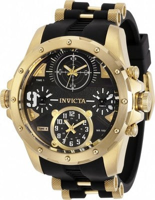 Invicta Coalition Forces 31141 Men's 50mm Quartz 4-Time-Zone Watch New