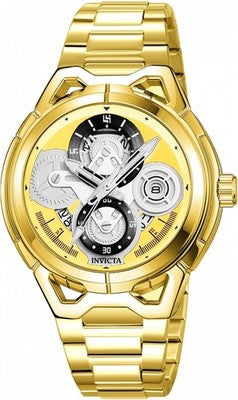 Invicta S1 Rally 79012 Men's 44mm Quartz Gold-Tone Date Watch Brand New