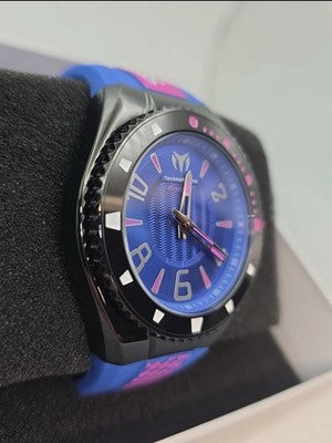 TechnoMarine TM-525011 Racing Legends Watch 40mm Blue Pink Quartz Limited Ed.