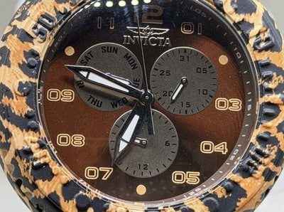 Invicta Pro Diver 50210 NeoArt Flux 52mm Leopard LimitedEdition Brown Dial Watch