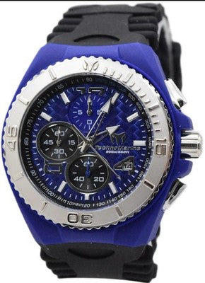 TechnoMarine Cruise JellyFish Men's 46mm Blue Weave Dial Chrono Watch TM-115114