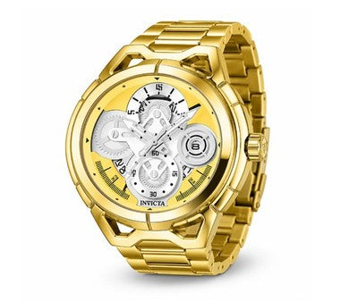 Invicta S1 Rally 79012 Men's 44mm Quartz Gold-Tone Date Watch Brand New